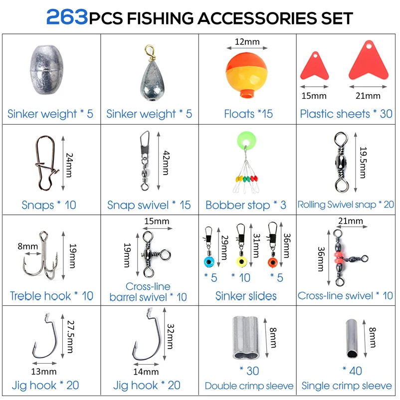 263pcs Outdoor Fishing Accesso - đánh giá và giá Fishing Equipment Organizer